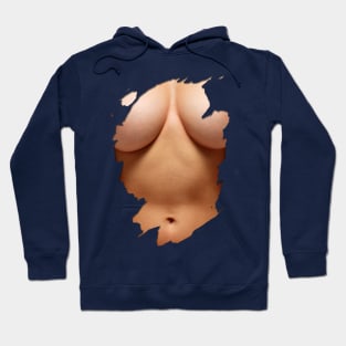 Big Boobs Sexy Stomach Six Pack Abs Bikini Model Hoodie